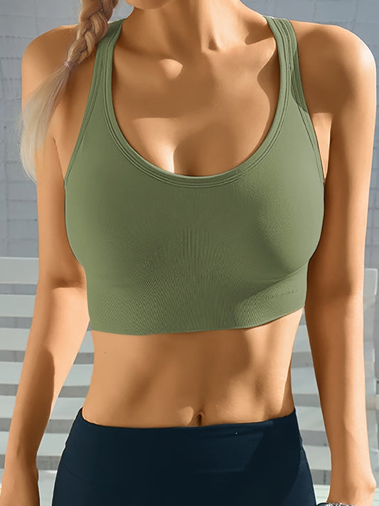 Crossback Medium Support Sports Bra LightGreen