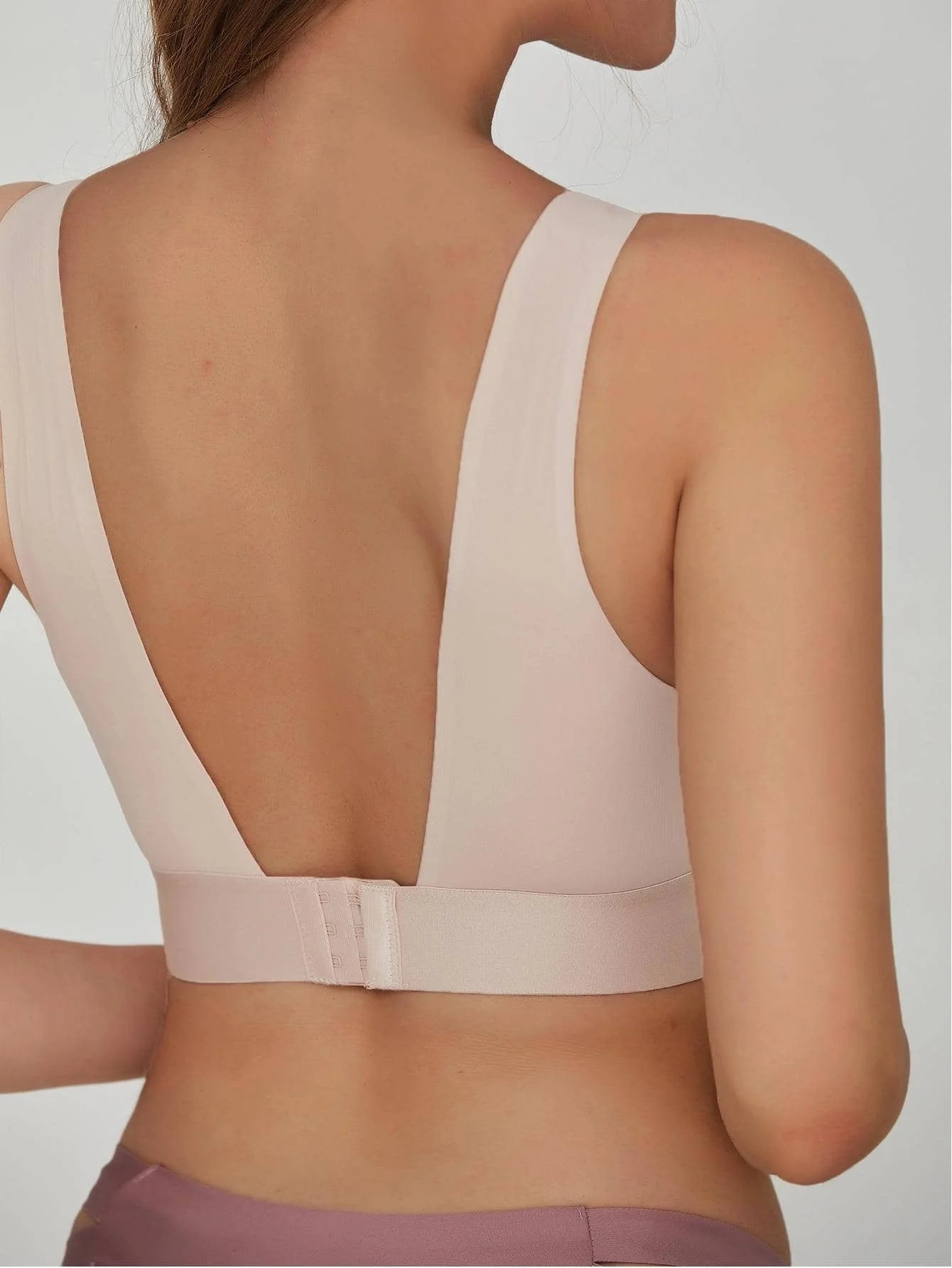 Seamless Push Up Wireless Sports Bralette Bras Beige