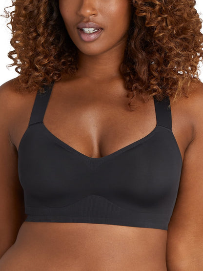 Comfort Racerback Breathable Wireless Bra Black