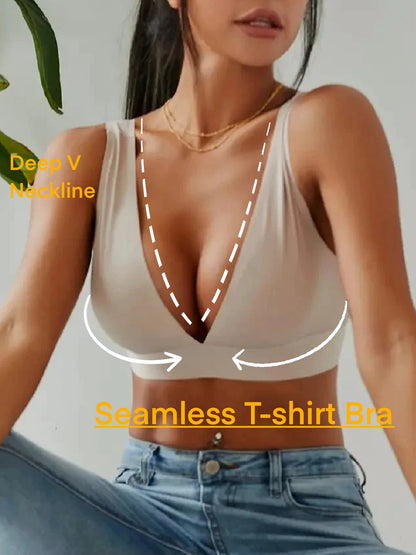 Seamless Push Up Wireless Sports Bralette Bras Beige