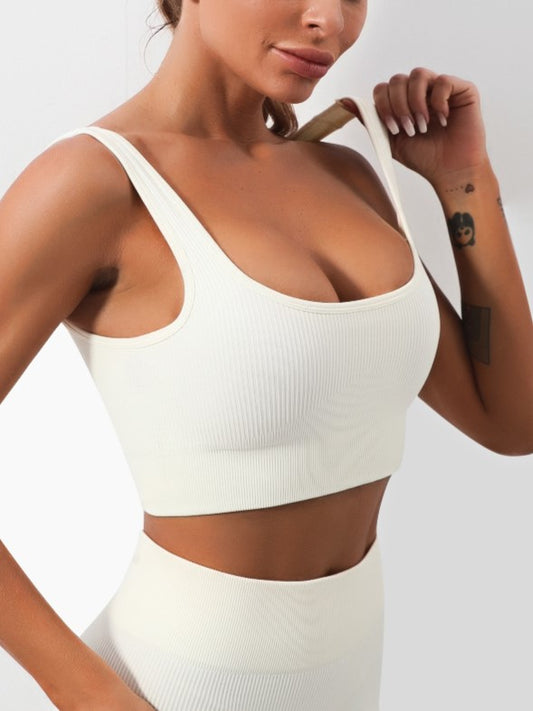 High-strength Push-up Sports Bra White