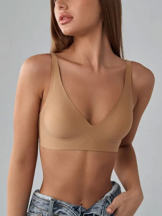 Basic French Push-up Wireless Bra Tan